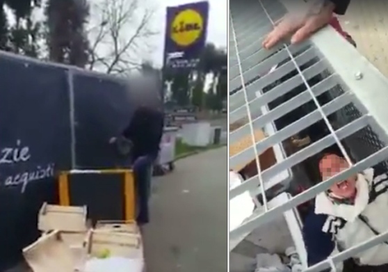 VIDEO: Dipendenti Lidl chiudono rom in cassonetto dei rifiuti, licenziati e denunciati