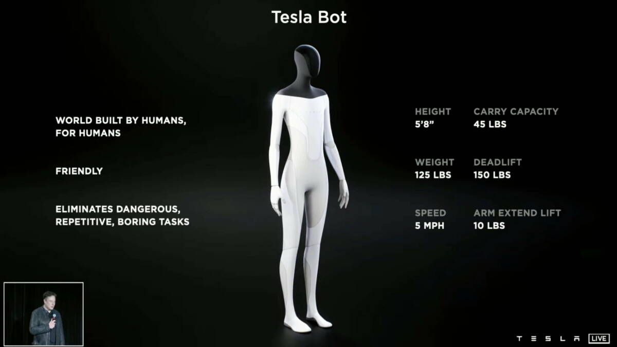 VIDEO-Elon Musk ha presentato la nuova sfida di Tesla: un robot umanoide
