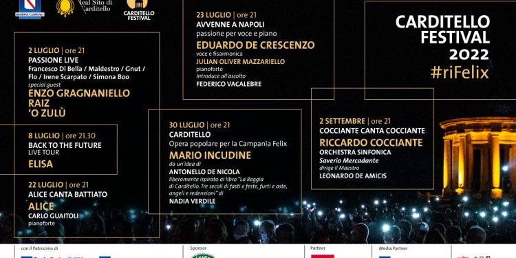 Venerdì 2 settembre: “Cocciante canta Cocciante”, Riccardo Cocciante al “Carditello Festival”