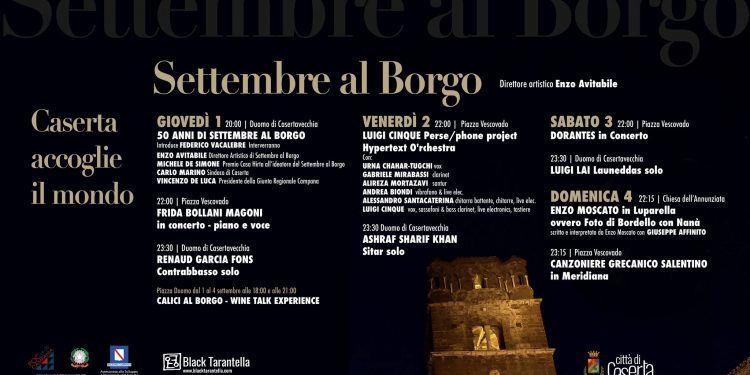 “Settembre al borgo”: dal 1° al 4 settembre, la 50esima edizione a Casertavecchia