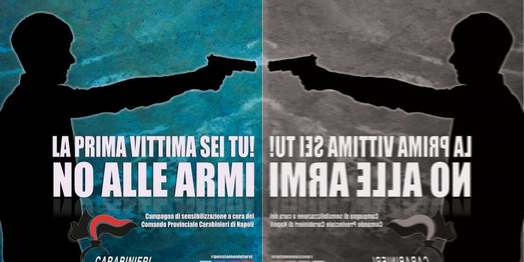 “La prima vittima sei tu. No alle armi”: la campagna dei carabinieri contro la criminalità minorile
