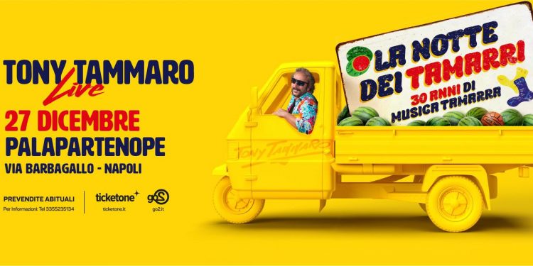 Martedì 27 dicembre, Tony Tammaro festeggia i 30 anni di carriera con un concerto al Palapartenope