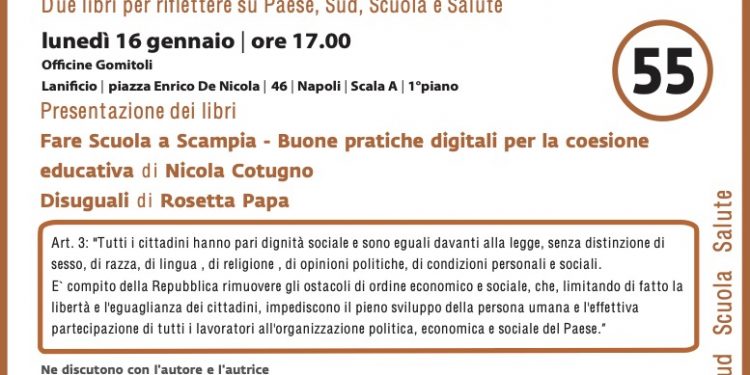 Lunedì 16 gennaio, alle Officine Gomitoli , la presentazione di due libri