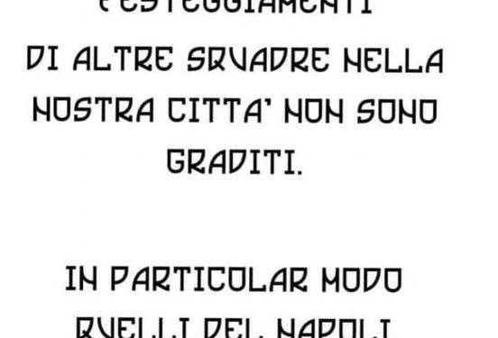 Minacce ai tifosi napoletani che vivono al Nord: «Non è la vostra città, se festeggiate ci saranno conseguenze»