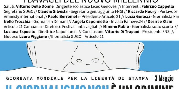 Giornata mondiale della libertà di stampa: il 3 maggio maratona di eventi a Napoli