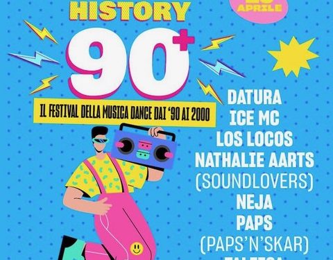HISTORY 90, dal 25 aprile il festival itinerante dedicato alla musica dance degli anni ’90