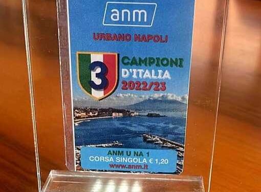 Scudetto Napoli, biglietto celebrativo Anm