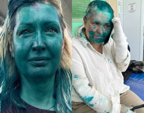 Zelyonka, la vernice verde usata per colpire gli oppositori in Russia