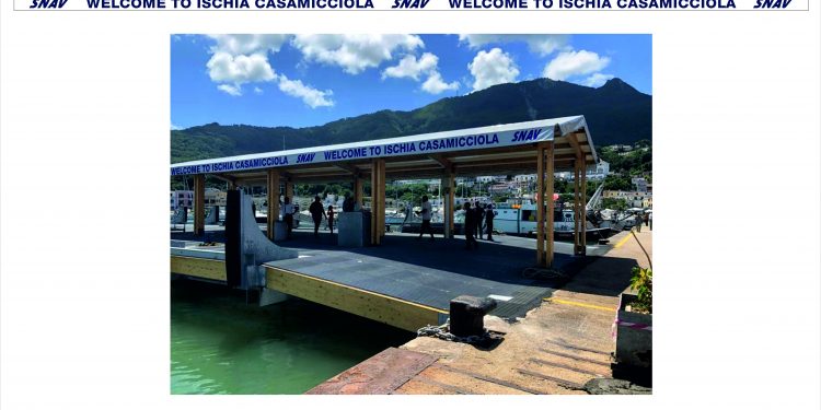 Snav, inaugurato il nuovo pontile nel porto di Casamicciola Terme