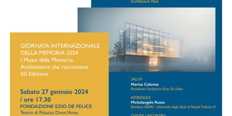 Sabato 27 gennaio, a Palazzo Donn’Anna “I Musei della Memoria. Architetture che raccontano” 