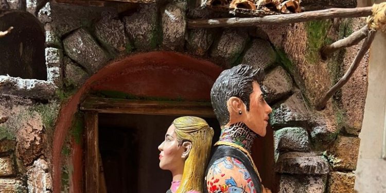 Ferragni-Fedez, la crisi raffigurata tra i pastori di Marco Ferrigno