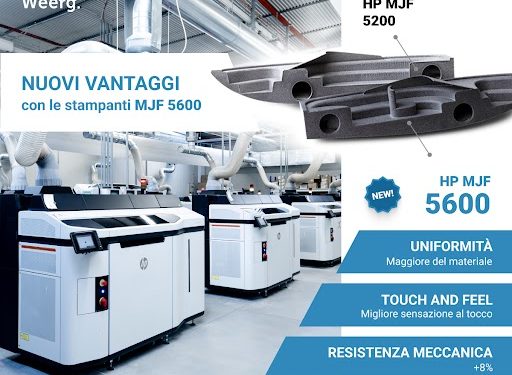 Weerg imposta nuovi standard nella stampa 3D con l’espansione del parco macchine HP 