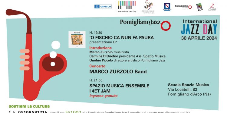 Pomigliano Jazz celebra l’International Jazz Day: concerto e presentazione nuovo vinile di Marco Zurzolo