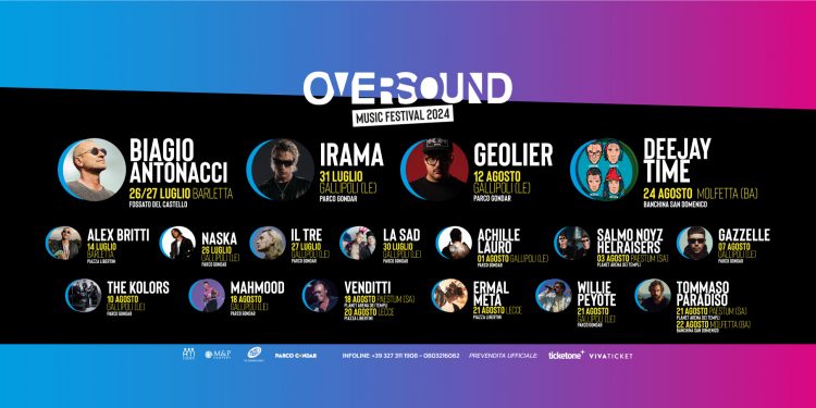 Oversound Music Festival: dopo il successo delle precedenti edizioni, la musica protagonista per il quarto anno