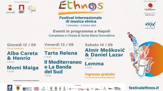 Dal 12 al 14 settembre, arriva a Napoli: Ethnos, Festival internazionale della musica etnica