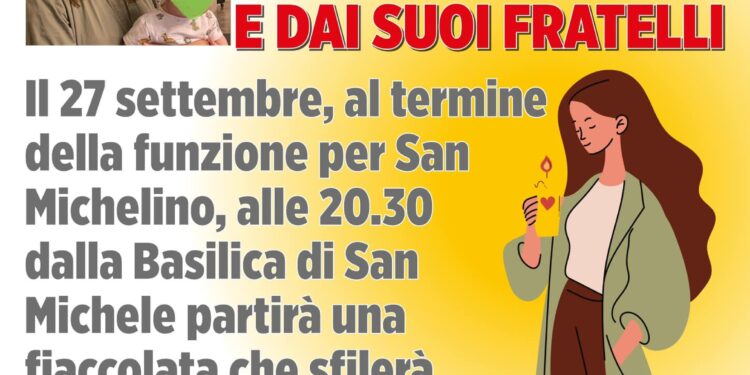 Piano di Sorrento, venerdì 27 settembre fiaccolata per il piccolo Ethan