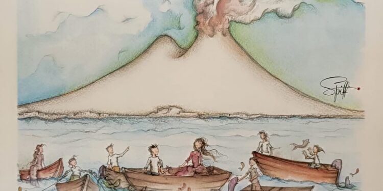 Dodici disegni che raccontano Napoli prima del Risanamento: torna il calendario di Spiff 