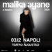 Malika Ayane torna a esibirsi a Napoli, martedì 3 dicembre al teatro Augusteo
