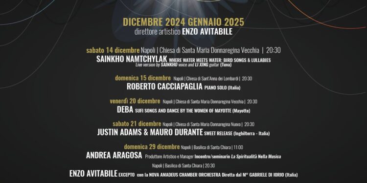 Sacro Suono, direzione artistica Enzo Avitabile, fino al 6 gennaio, in quattro chiese di Napoli