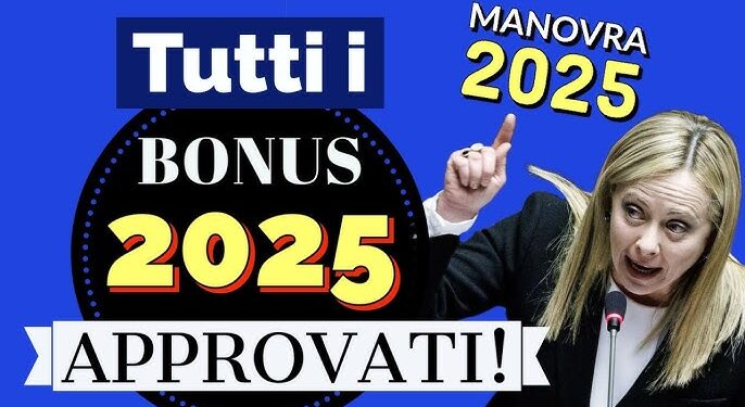 Manovra finanziaria, i bonus introdotti dalla Legge di Bilancio 2025