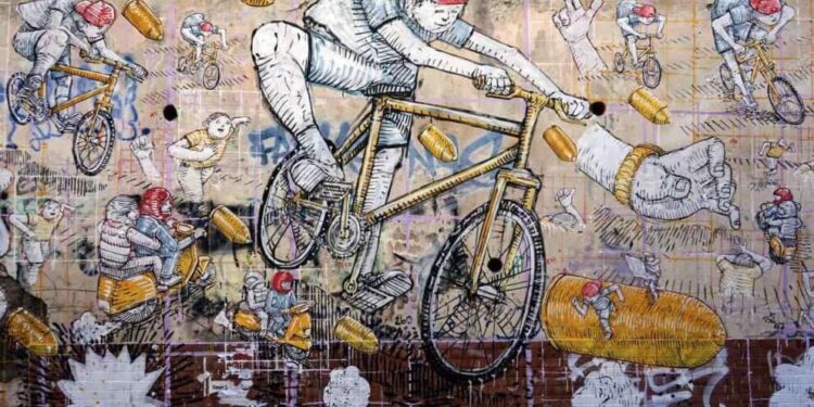 Un murale per Ugo Russo ai Quartieri Spagnoli realizzato dallo street artist Blu