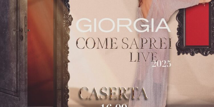 Giorgia in concerto alla Reggia di Caserta per festeggiare i 30 anni di “Come Saprei”
