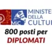 800 posti Concorso del Ministero della Cultura per Assistenti Diplomati nel 2025: tutte le informazioni