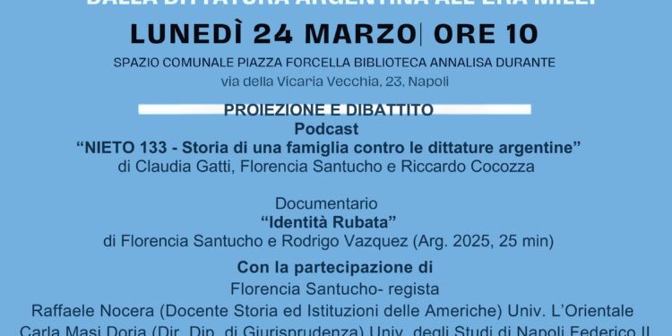 Nipoti ritrovati e diritto di identità. A Napoli focus sull’Argentina, dai desaparecidos a Milei