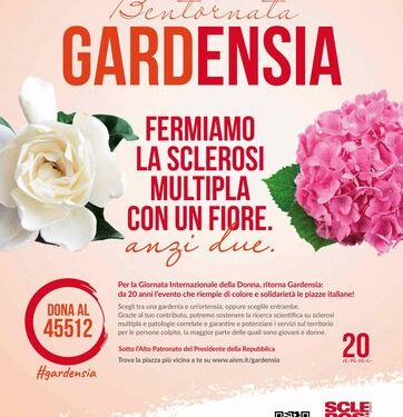 Dal 7 al 9 marzo tornano nelle piazze le gardensie dell’Aism per sostenere ricerca