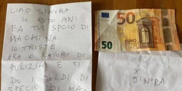 “Ti ho rotto lo specchietto tre anni fa”: la lettera diventa virale