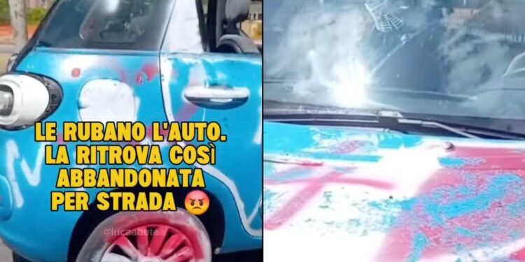 San Giovanni a Teduccio: le rubano l’auto per trasformarla in un carosello-scudetto, Geolier si offre di ricomprarla