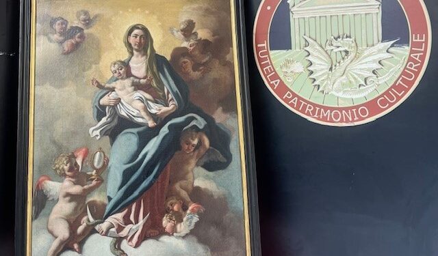 Carabinieri restituiscono dipinto rubato nel 1978 dalla chiesa di San Gennaro