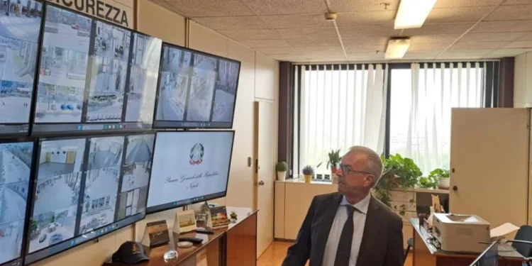 Napoli, inaugurata la prima sala di monitoraggio per la sicurezza delle sedi giudiziarie del distretto