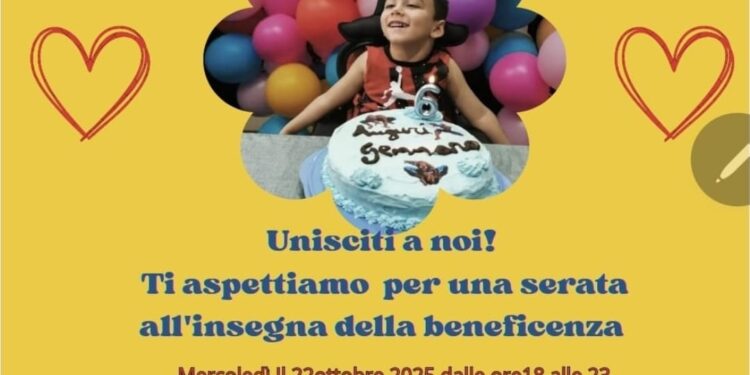 Ercolano, mercoledì 22 ottobre, una serata di beneficenza per “Il Sorriso di Gennaro”