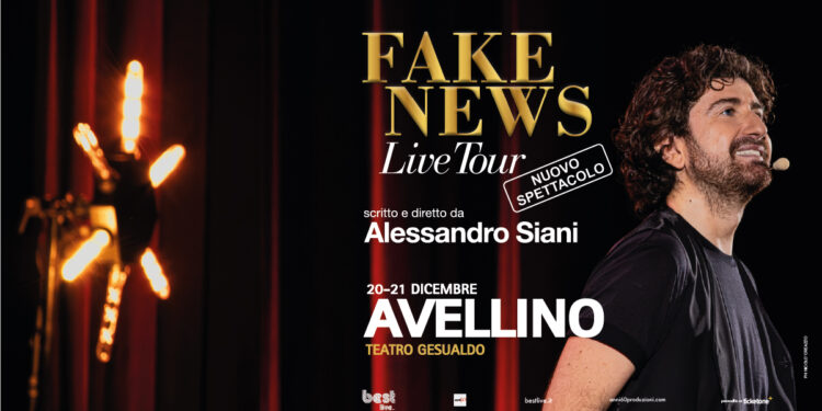 Alessandro Siani parte da Avellino a dicembre il Live Tour del nuovo spettacolo “Fake News”