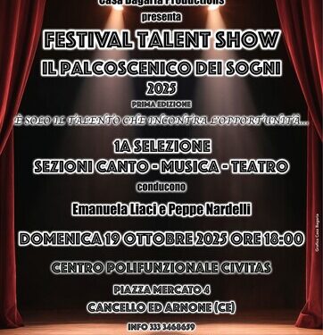 Al via le selezioni per prima edizione del Festival Talent Show “Il Palcoscenico dei Sogni”