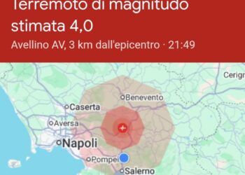 Terremoto in Irpinia, scossa di magnitudo 4.0: paura in tutta la Campania