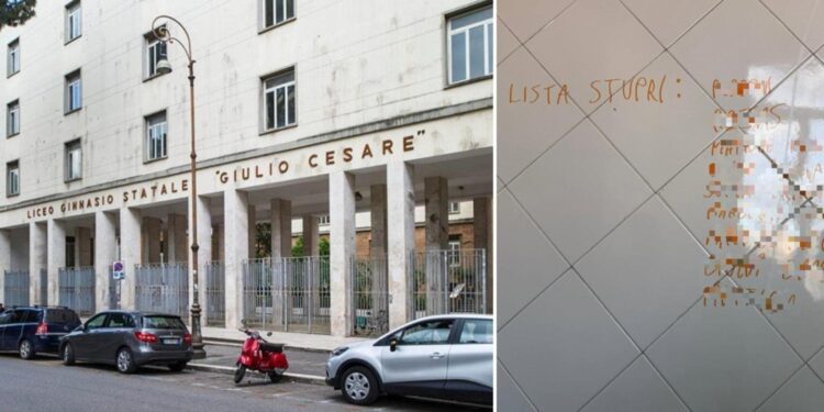 “Lista degli stupri”: scritta-shock nel bagno di un liceo romano