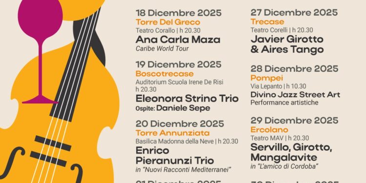“DiVino Jazz Festival”: dal 18 al 30 dicembre, in 7 comuni vesuviani, la XVIII edizione