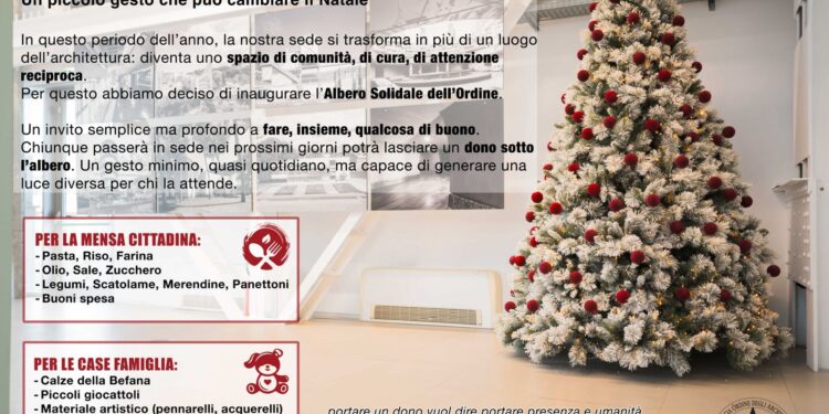 L’Ordine degli Architetti di Napoli lancia l’iniziativa “L’Albero Solidale”