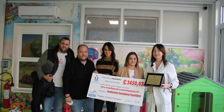 “Oltre l’Orizzonte APS” dona un assegno alla Fondazione Santobono Pausilipon: inizia il progetto