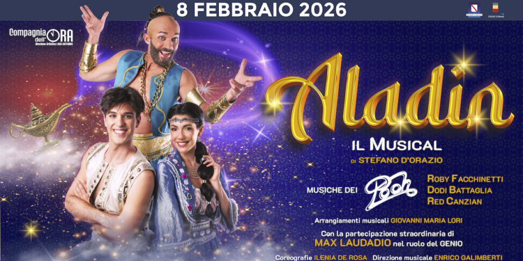 Domenica 8 febbraio, al teatro Augusteo: “Aladin – Il musical”