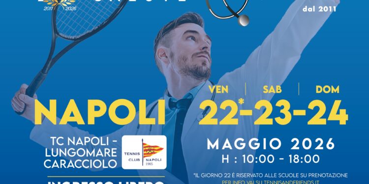 Al via a Napoli Tennis & Friends Campania: tre giorni di prevenzione gratuita tra sport, salute e divertimento