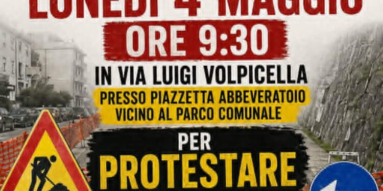 Ponticelli, protesta contro la pista ciclabile in via Volpicella: cittadini e commercianti in piazza