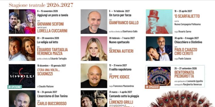 Teatro Augusteo di Napoli, al via la campagna abbonamenti 2026/2027