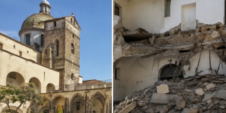 Crollo nel chiostro di San Francesco ad Aversa, gli architetti: «Servono controlli costanti sul patrimonio edilizio»